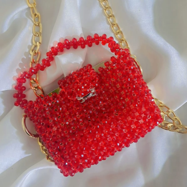 Trendy Crystal Beaded Bag